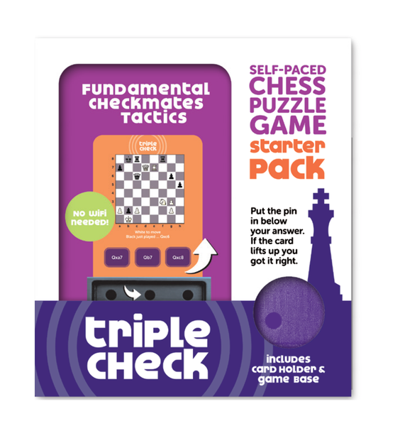 Triple Check Starter Pack (Fundamental Mates & Tactics) 1 Deck + Holder